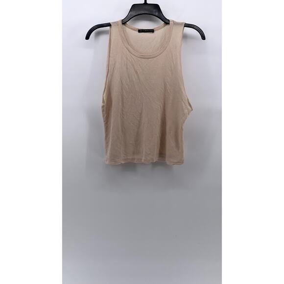 BRANDY MELVILLE Women's Beige Scoop-Neck Lightweight Muscle Tank Top SZ OS - Picture 1 of 10